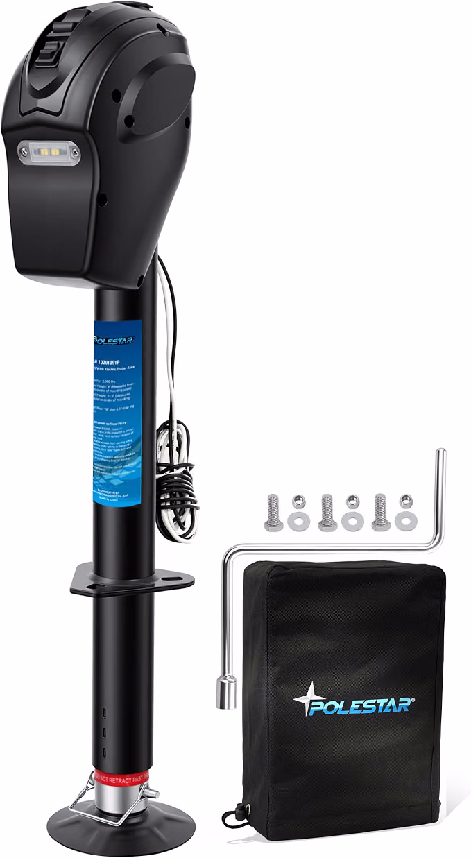 POLESTAR Electric Trailer Jack, 5000lbs Electric Power A-Frame Tongue Jack