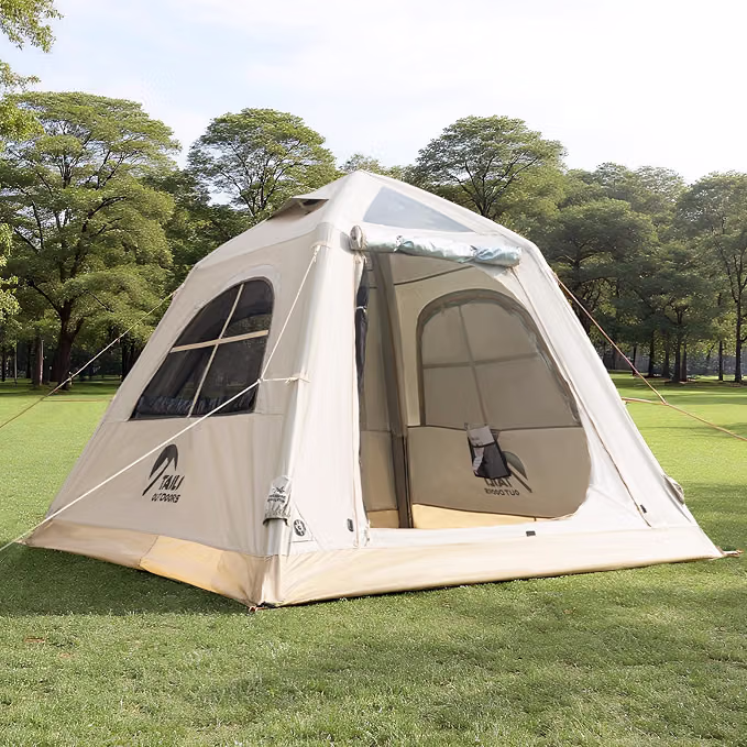 TAILI Inflatable Blow Up Tent for Camping with Hand Pump for 2-4 Person